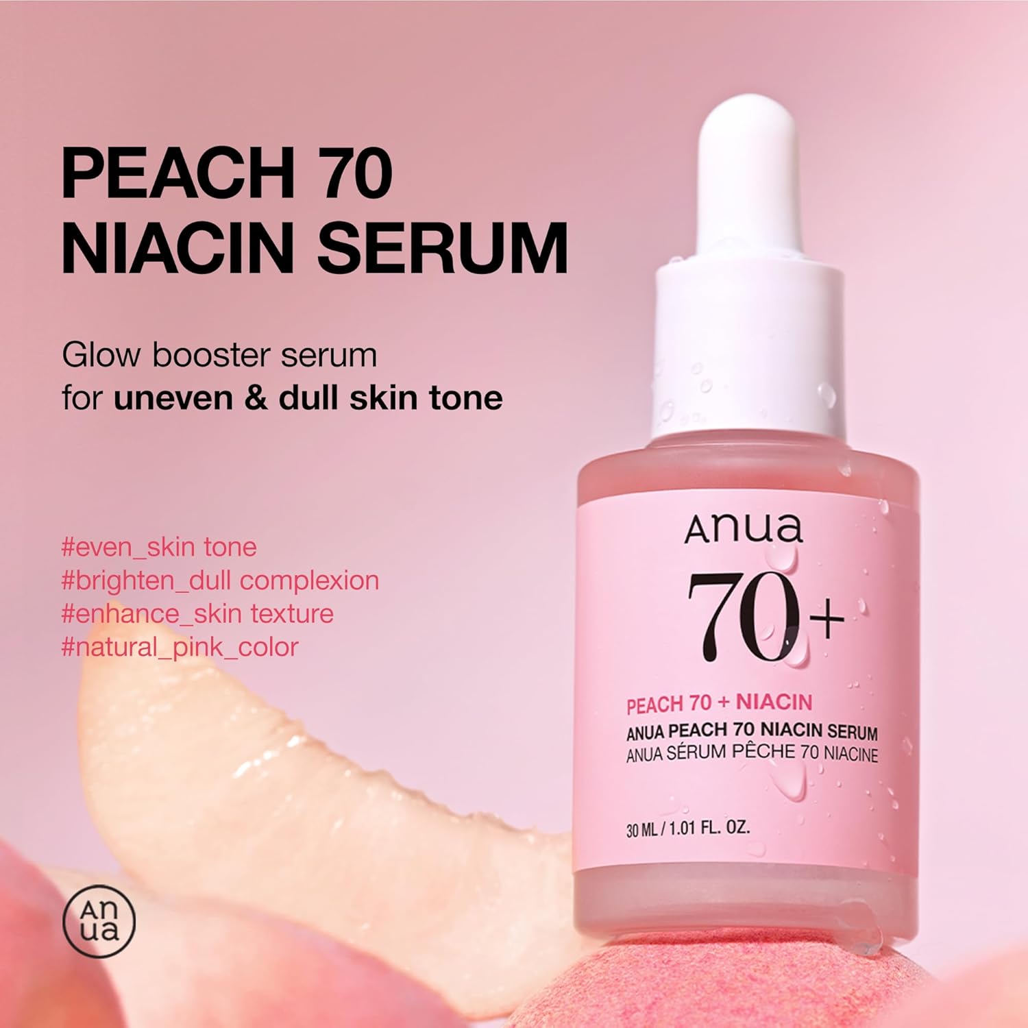 ANUA Peach 70 Niacinamide Serum, 30ml/1.01 fl.oz - Image 4